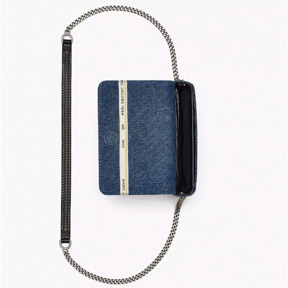NWT! NEW! Marc Jacobs The Denim Chain Mini Bag -Dark Wash - Picture 13 of 14